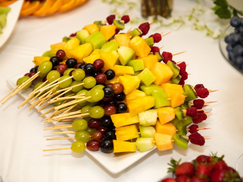 Fruit Skewers with Mint