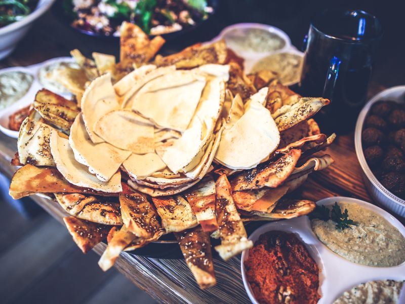 Rye Crackers with Hummus