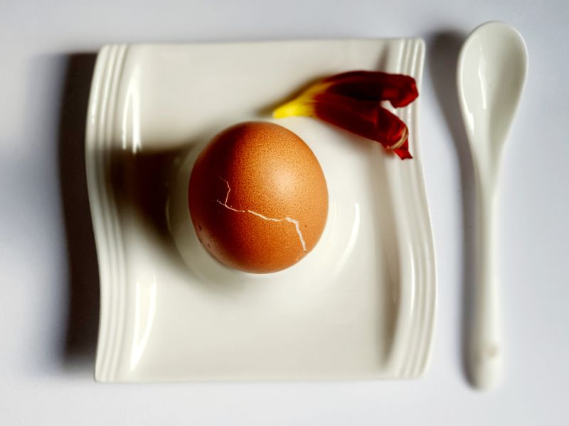 Hard-Boiled Eggs with Salt